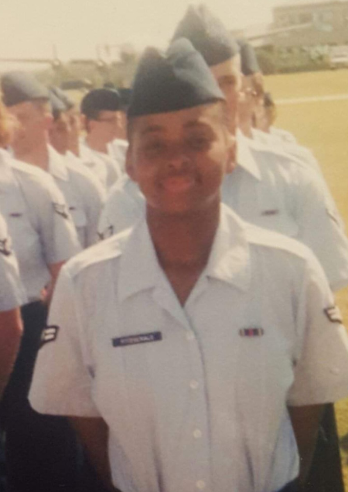 Kris Fitzgerald in her Air Force uniform.